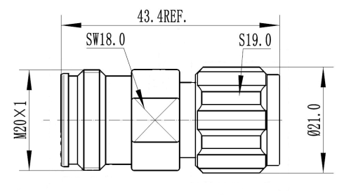 Adapter 4.3-10 Buchse - N Stecker