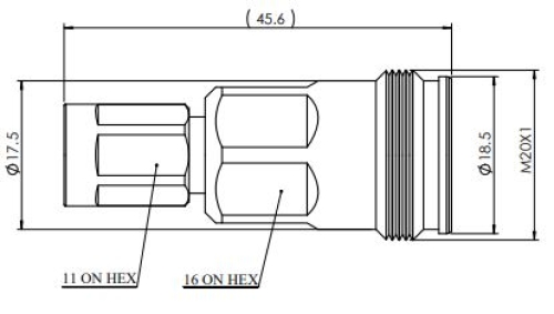 Coaxial Adapter 4.3-10 Female - NEX10 Male