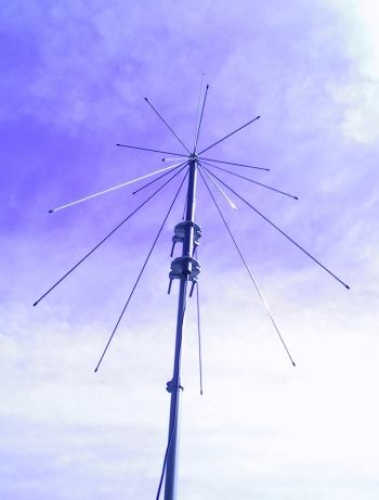 Discone antenna finished  Ham radio antenna, Radio antenna, Antenna