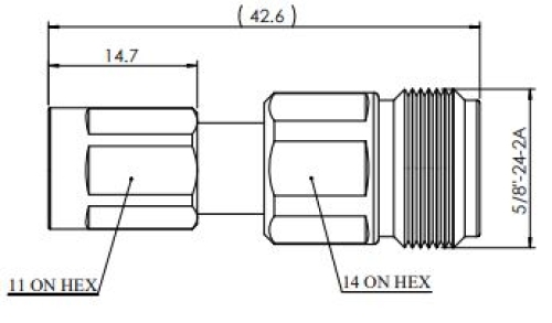 Coaxial Adapter N Female - NEX10 Male