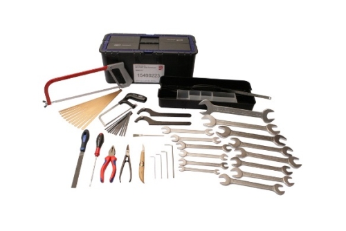 Hand tool kit for the installation of connectors and grounding kits on CELLFLEX® Cables