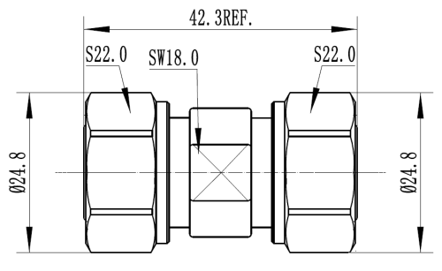 Adapter 4.3-10 Stecker - 4.3-10 Stecker