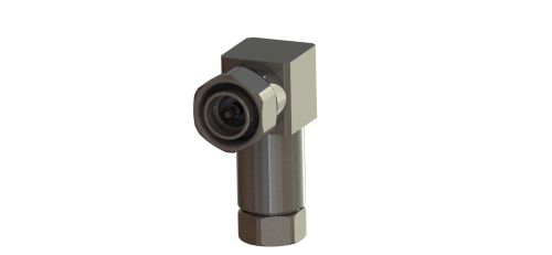 4,3-10-Winkelstecker für 1/4"-Koaxialkabel, OMNI FIT™ Premium