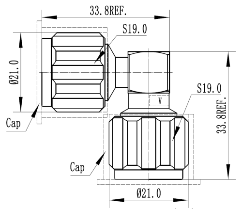 Winkeladapter N Stecker - N Stecker